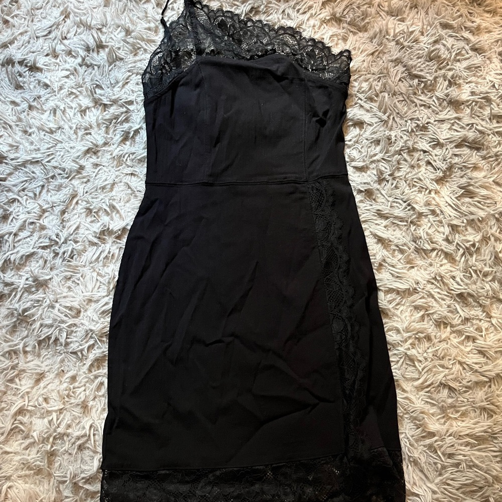 Free People Black Lace Mini Dress